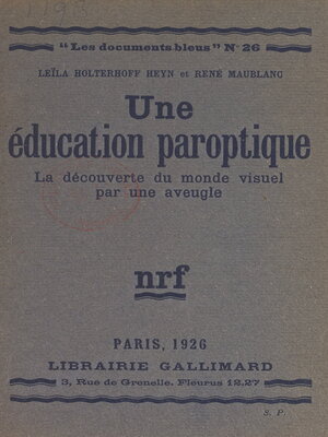 cover image of Une éducation paroptique